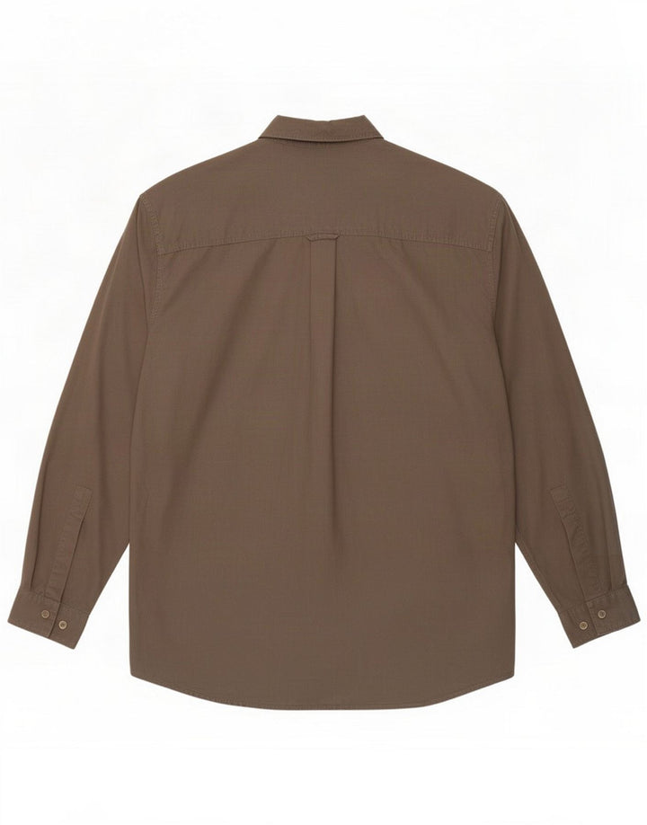 Camisa masculina Marlboro Classics grande algodão marrom