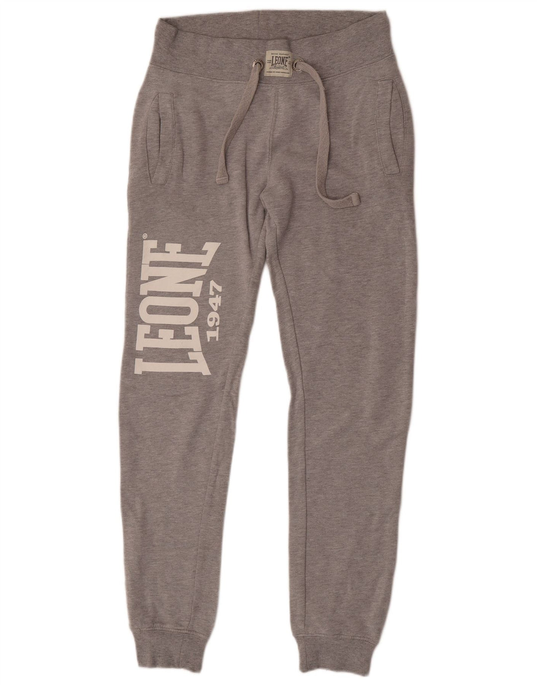 Leone Calça de treino masculina gráfica joggers pequena cinza manchada