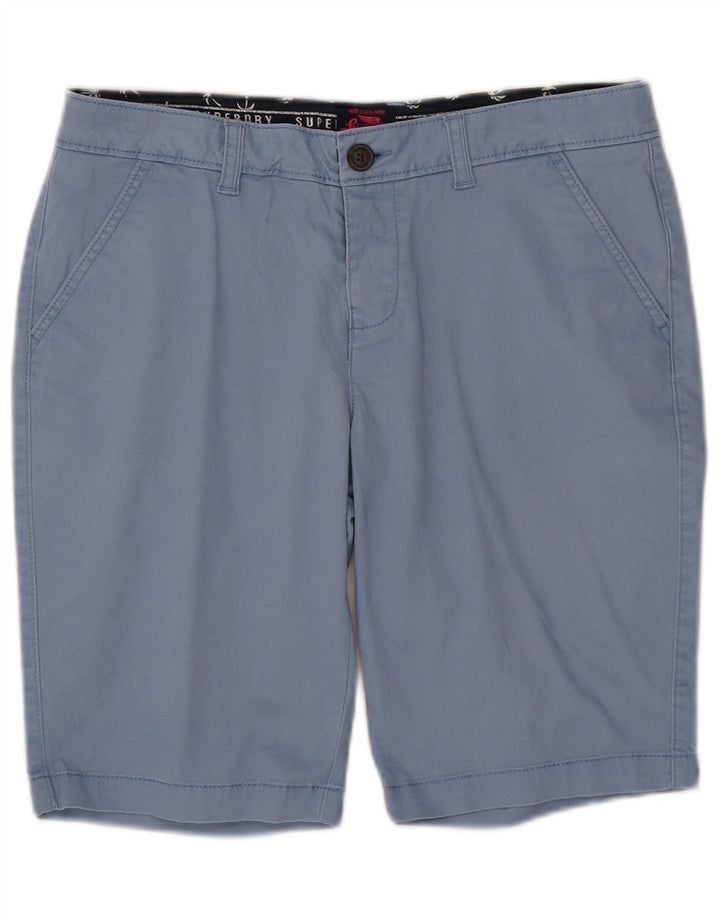Shorts chino feminino SUPERDRY W34 grande algodão azul