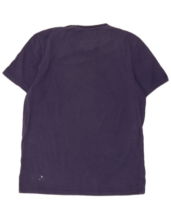 Camiseta masculina Lyle & Scott grande algodão azul marinho