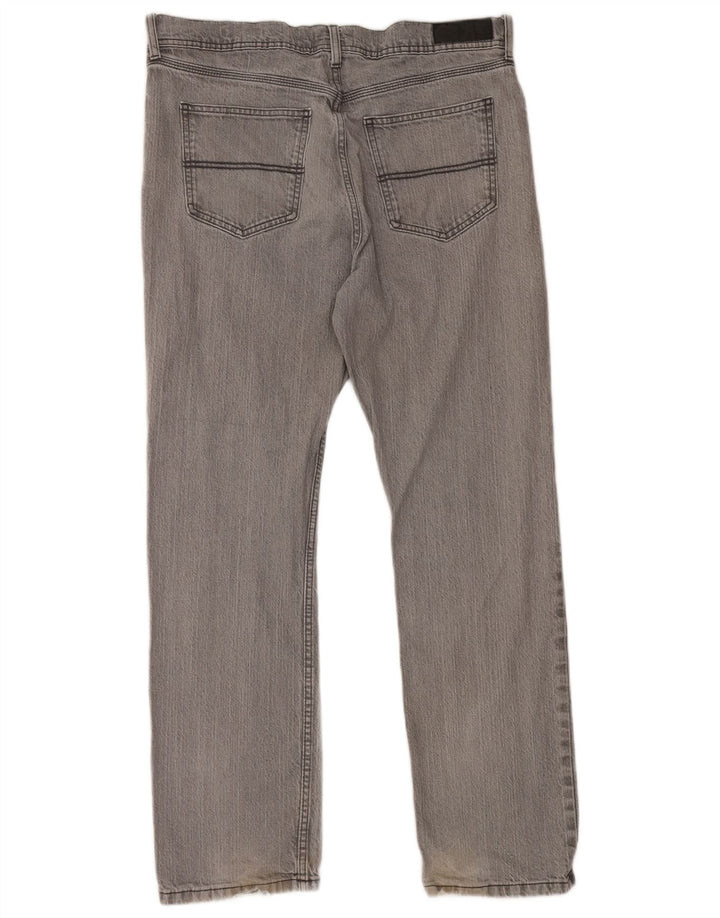 Marks & Spencer Masculino Stretch Regular Straight Jeans W36 L31 Algodão Cinza