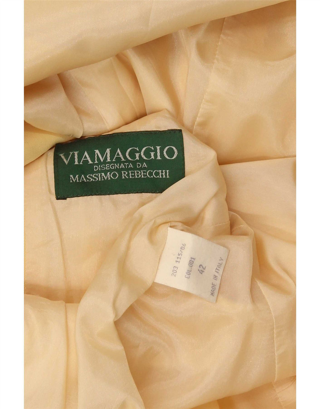 Jaqueta blazer feminina Massimo Rebecchi com 1 botão IT 42 lã amarela média