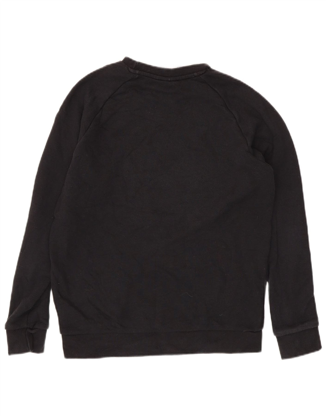 ADIDAS Mens Moletom Jumper Pequeno Algodão Preto