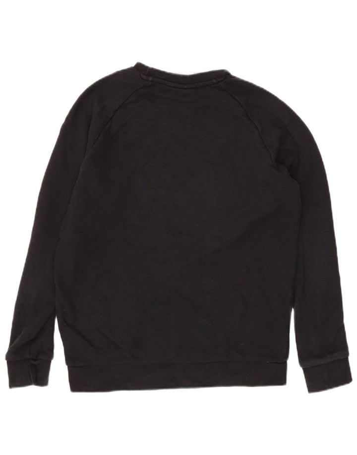 ADIDAS Mens Moletom Jumper Pequeno Algodão Preto