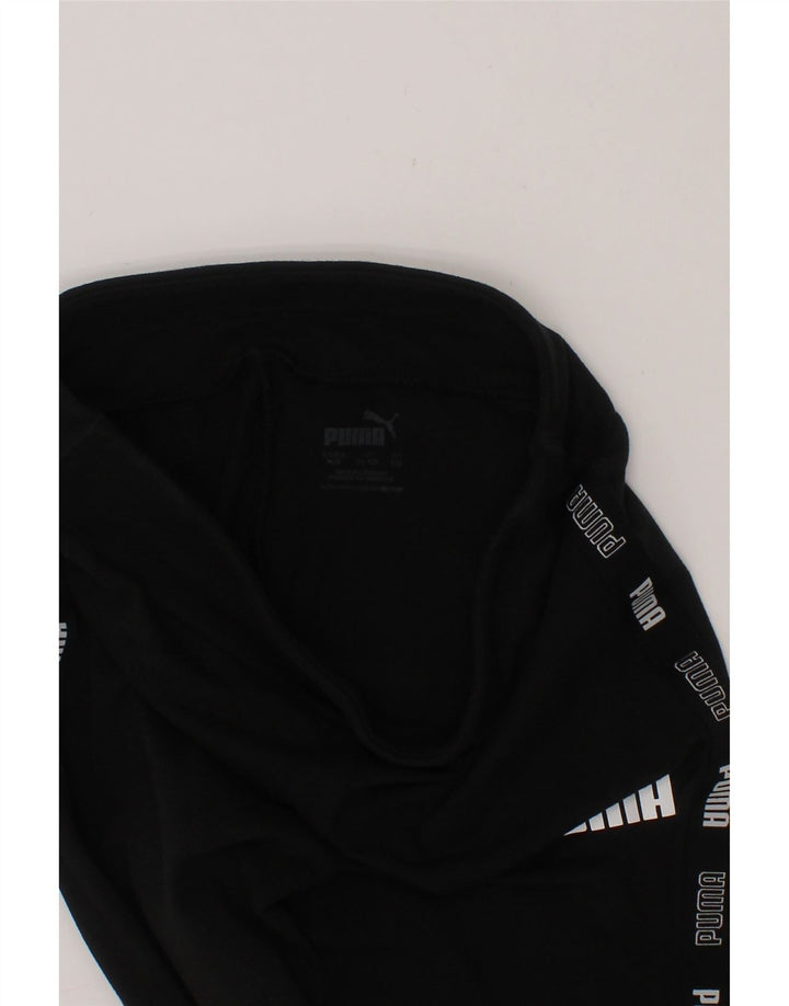 PUMA Girls Graphic Leggings 11-12 Years  Black Cotton Vintage Puma and Second-Hand Puma from Messina Hembry 