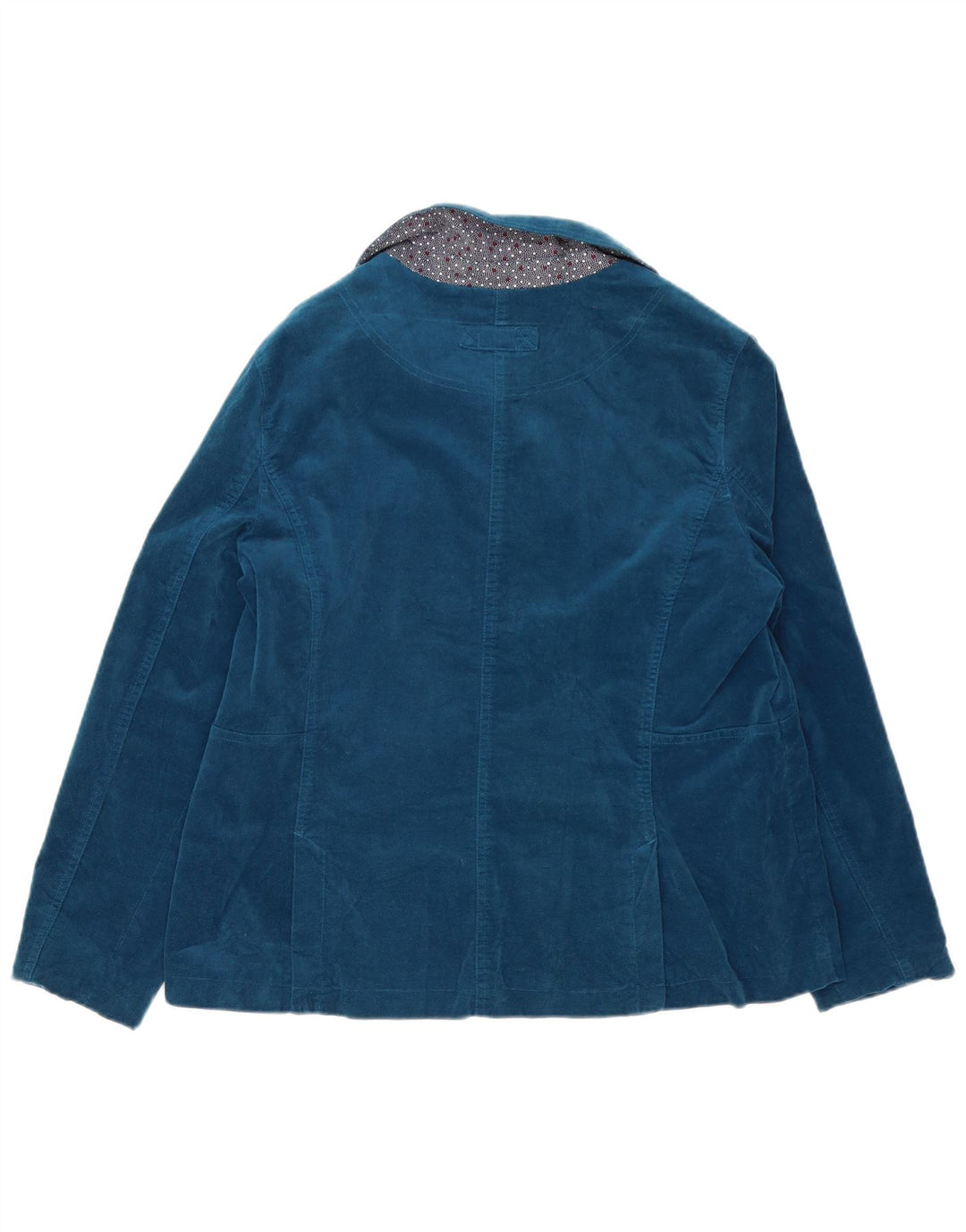 Jaqueta blazer feminina de veludo com 4 botões White Stuff Reino Unido 16 grande azul marinho