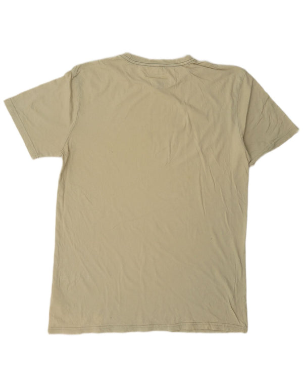Camiseta masculina Quiksilver Regular Fit com estampa gráfica de algodão cáqui médio