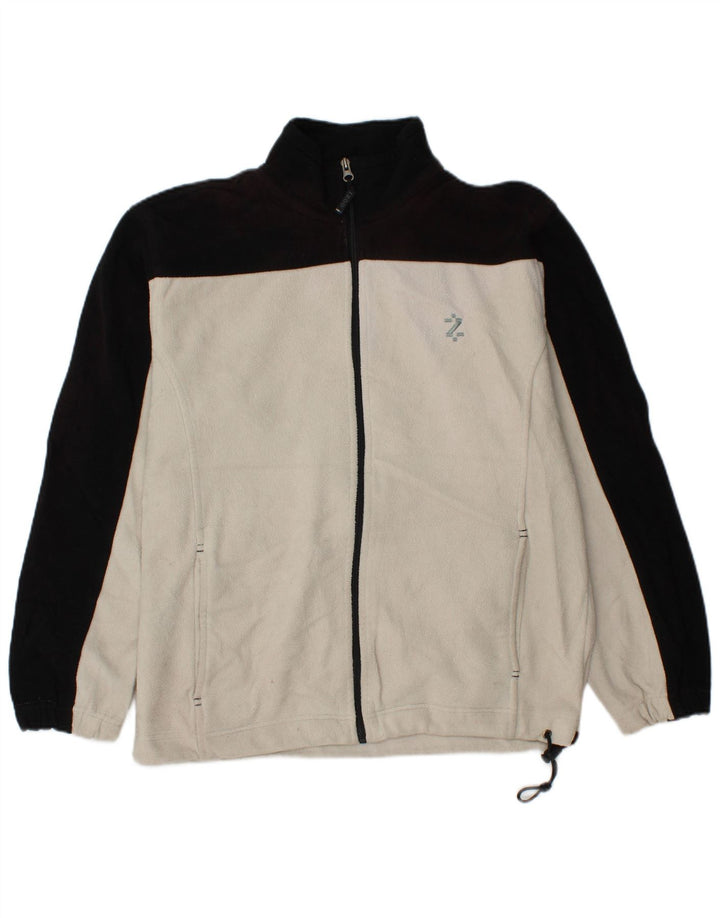 Jaqueta de lã masculina IZOD UK 38 poliéster colorblock branco médio