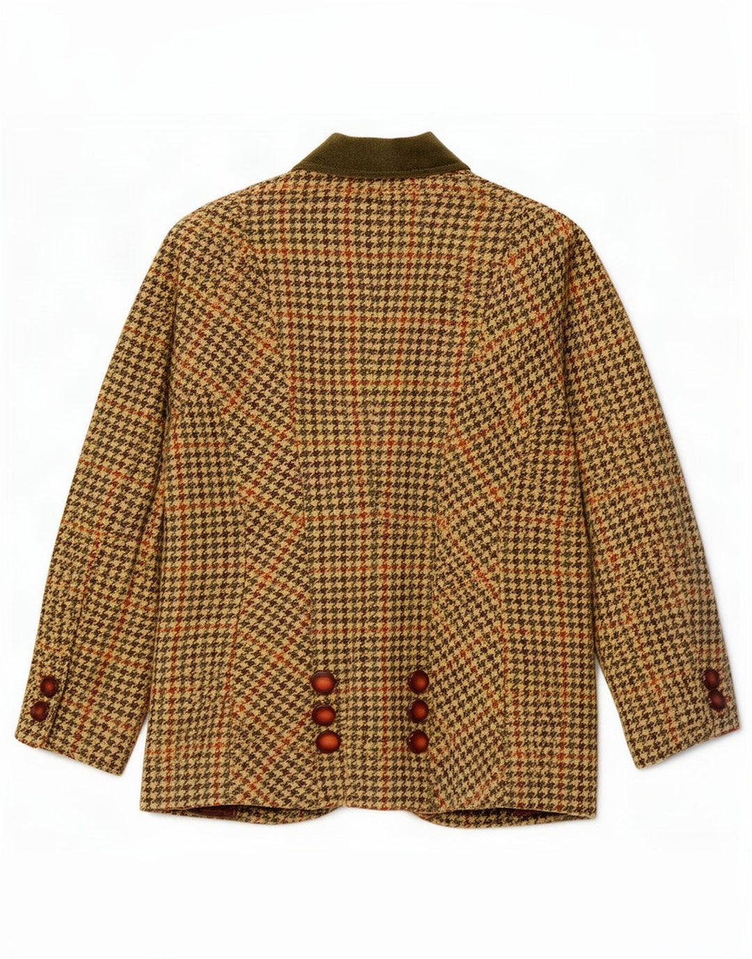 Jaqueta blazer feminina Imerio Tacchella IT 46 grande amarelo houndstooth