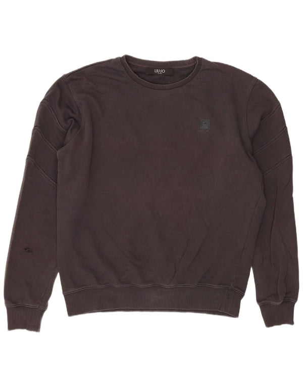 Liu Jo moletom masculino jumper grande algodão cinza