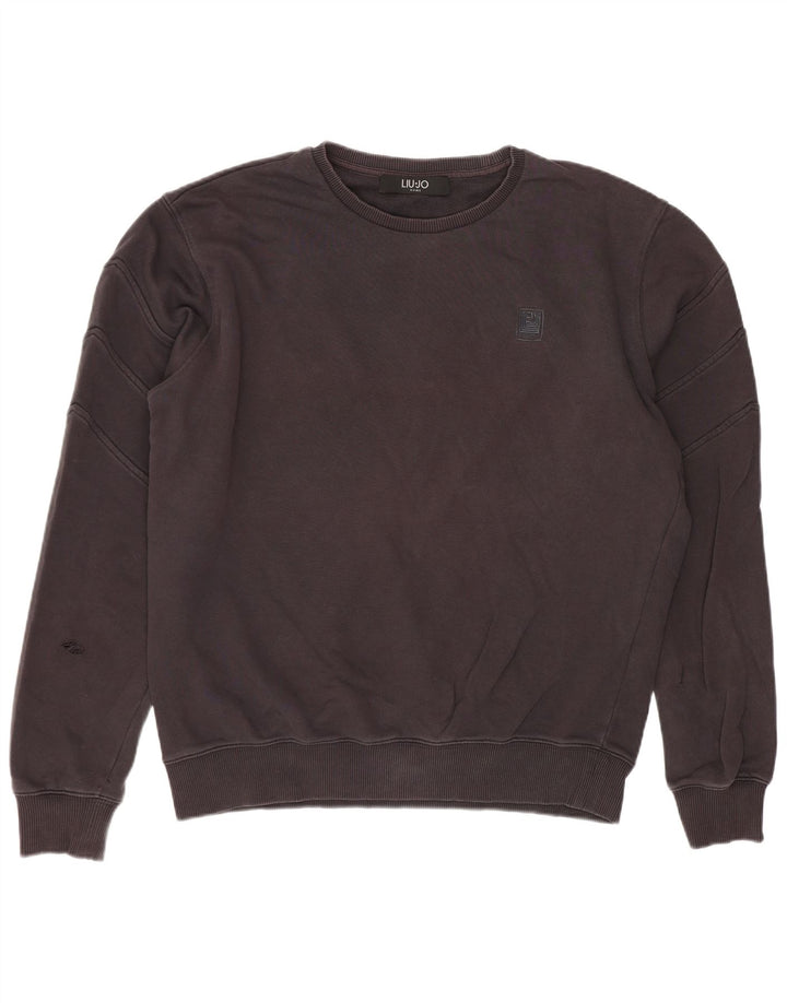 Liu Jo moletom masculino jumper grande algodão cinza