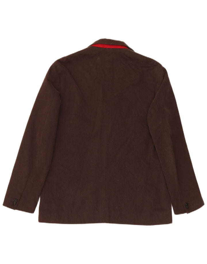 Jaqueta blazer masculina de 3 botões Henry Cottons IT 48 algodão marrom médio
