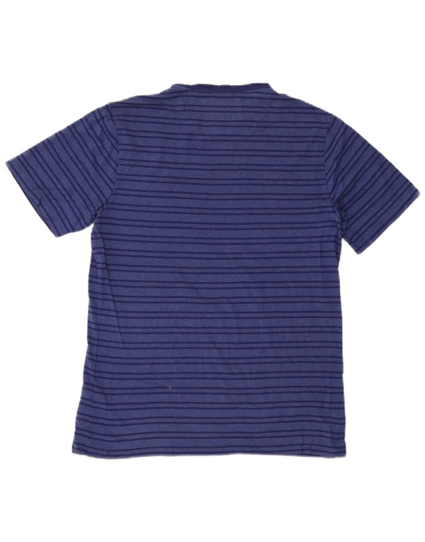 Camiseta masculina Barbour sob medida, top grande de viscose listrada azul