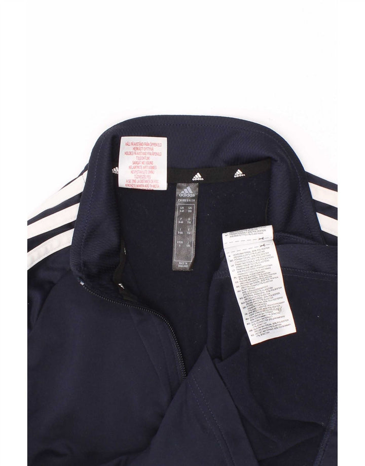Adidas Meninos Aeroready Zip Neck Pullover Treino Top 5-6 Anos Azul Marinho