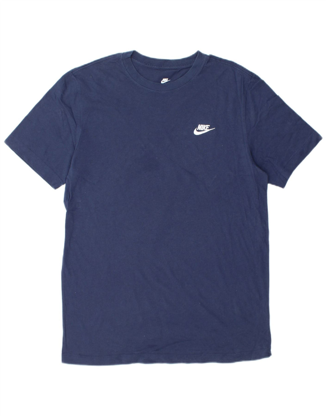 NIKE Mens T-Shirt Top Medium Navy Blue Cotton