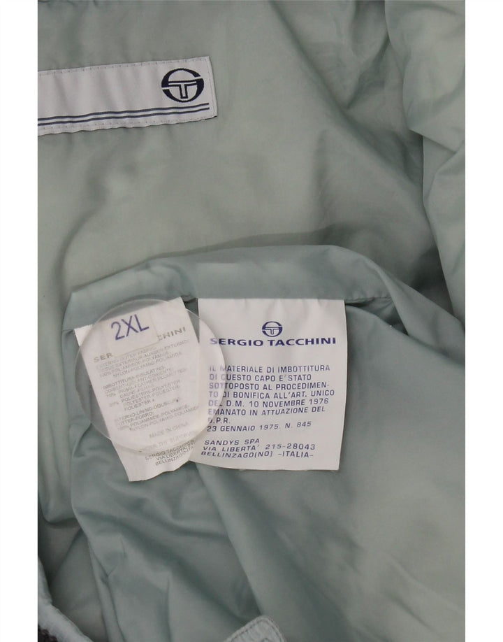Jaqueta acolchoada masculina Sergio Tacchini UK 44 2XL azul poliamida