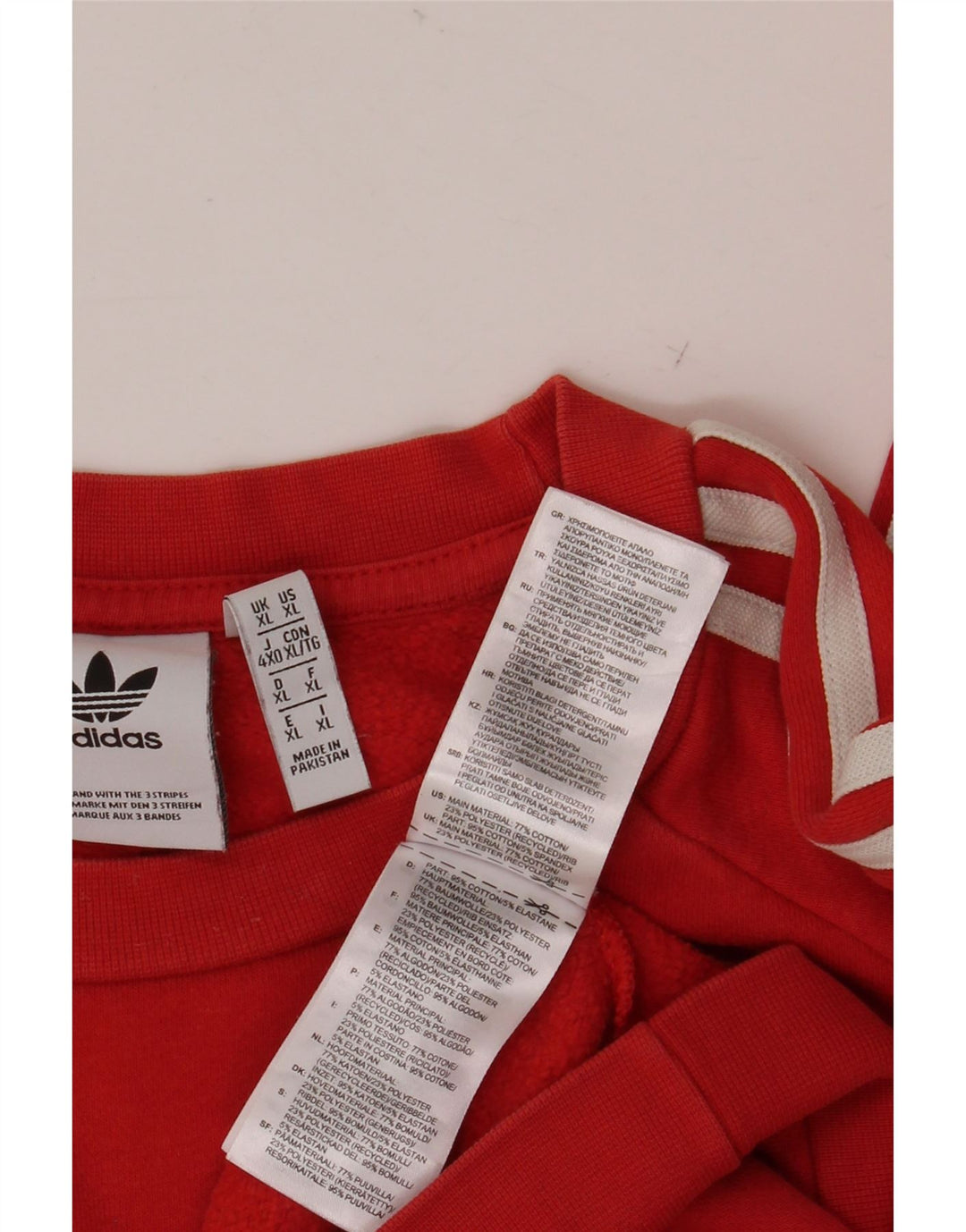 ADIDAS Mens Sweatshirt Jumper XL Vermelho Algodão
