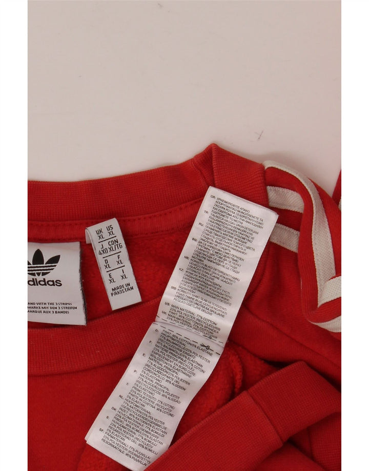ADIDAS Mens Sweatshirt Jumper XL Vermelho Algodão