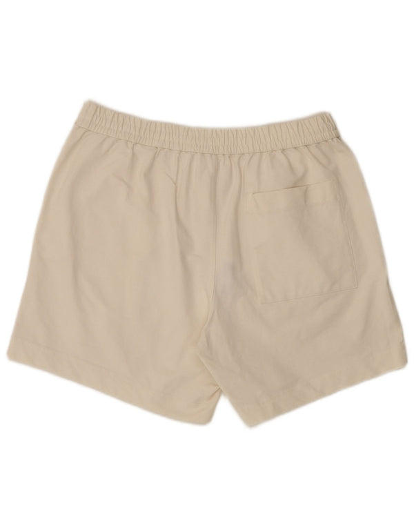 Cos Womens Relaxed Fit Sport Shorts UK 14 Médio Off White Algodão