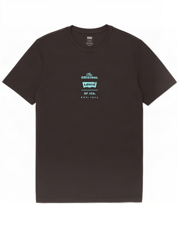 Camiseta feminina gráfica Levi's UK 6 XS algodão preto
