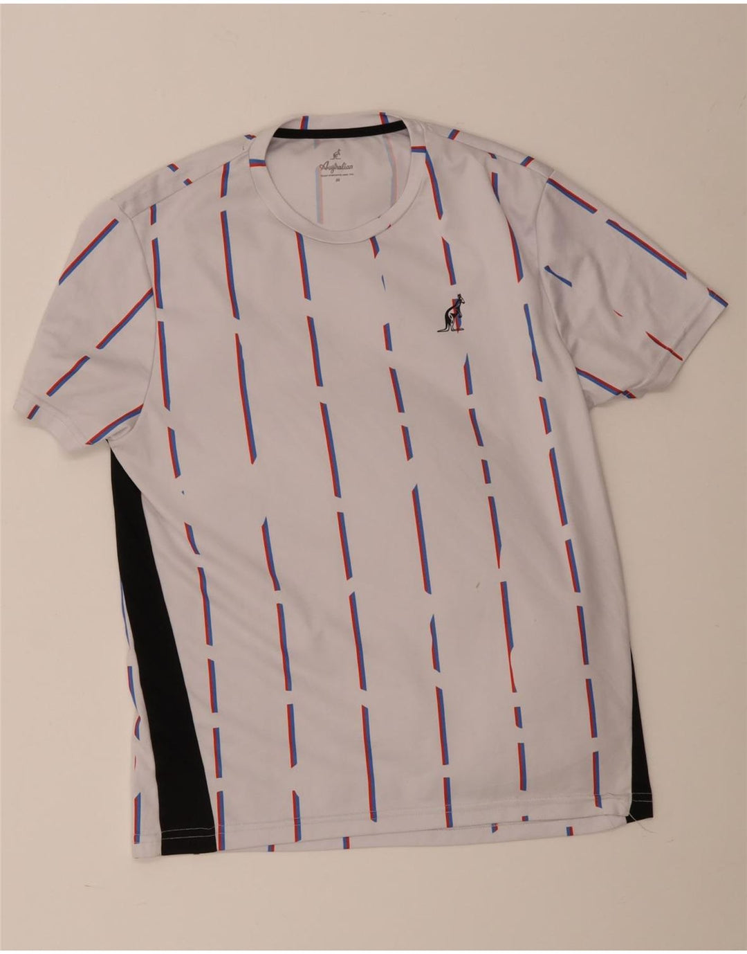 Camiseta gráfica masculina AUSTRALIAN L'ALPINA Top médio listrado branco