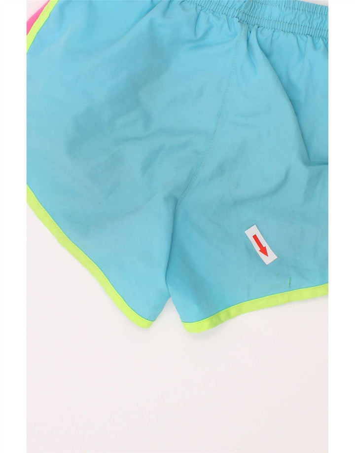 Shorts esportivos femininos Nike 5-6 anos poliéster colorblock azul médio