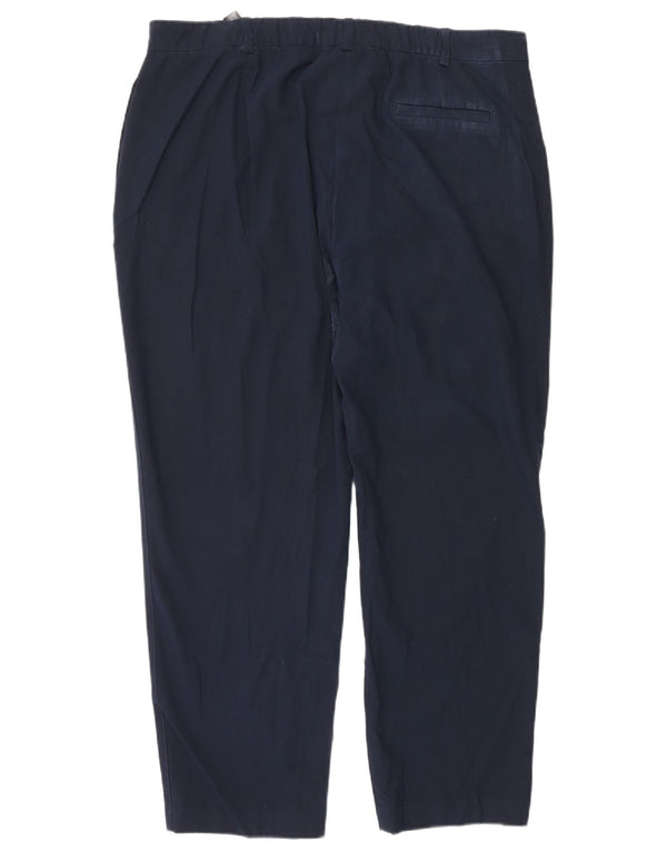 Calça feminina Marks & Spencer cônica cortada UK 18 XL W36 L26 azul marinho