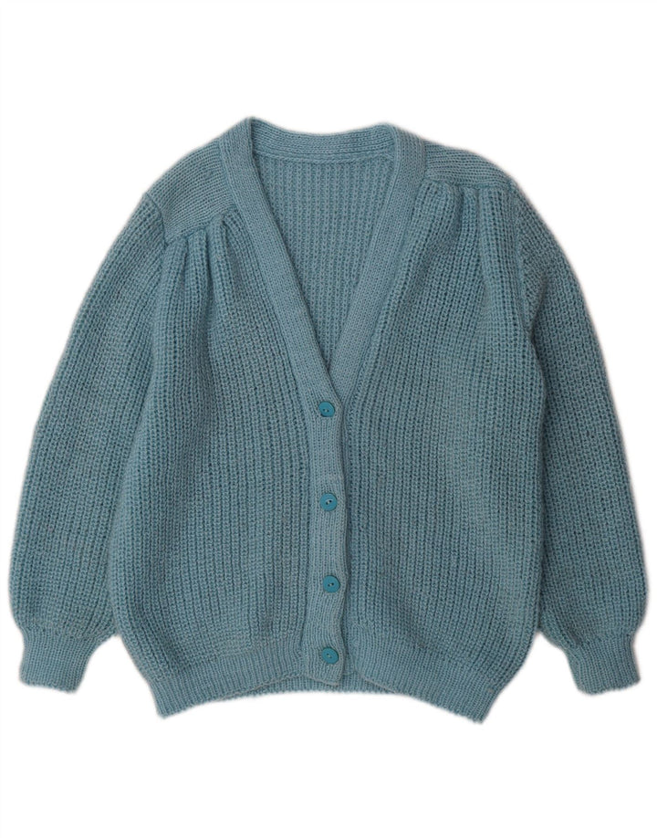 Suéter Cardigan Feminino Vintage UK 18 XL Azul