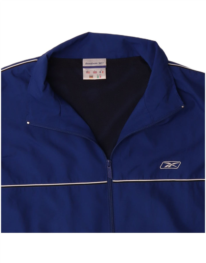 REEBOK Mens Treino Top Jaqueta Grande Poliéster Azul