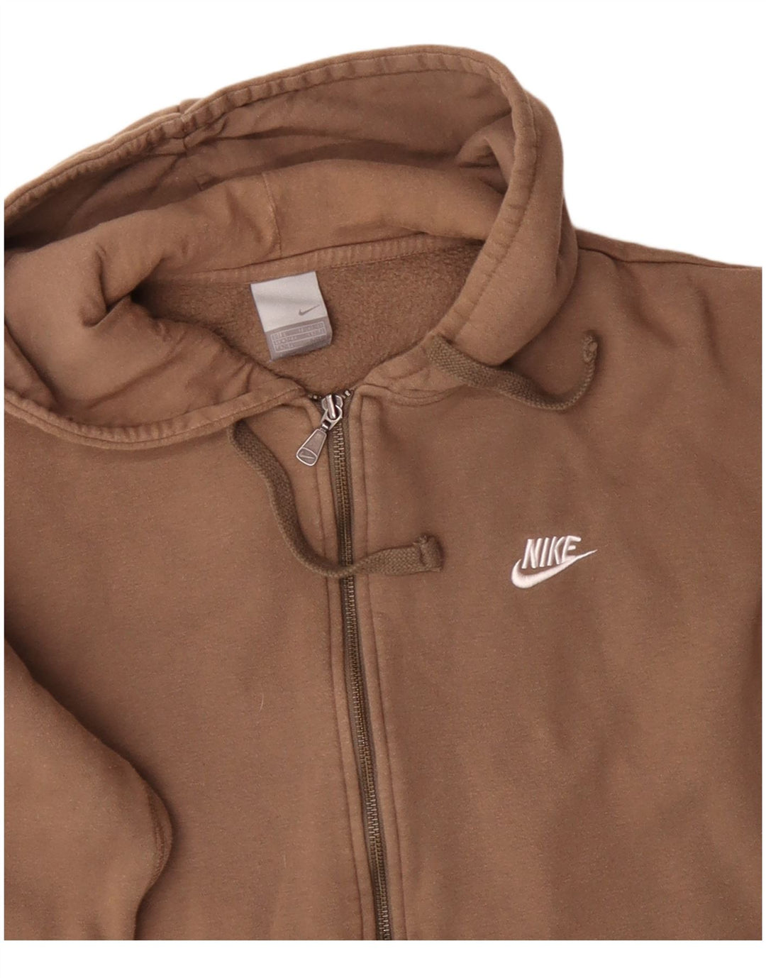 Suéter masculino Nike Graphic Zip com capuz Reino Unido 42/44 grande algodão marrom