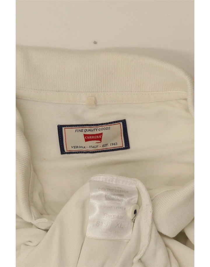 Camisa polo masculina Carrera Regular Fit XL listrada branca