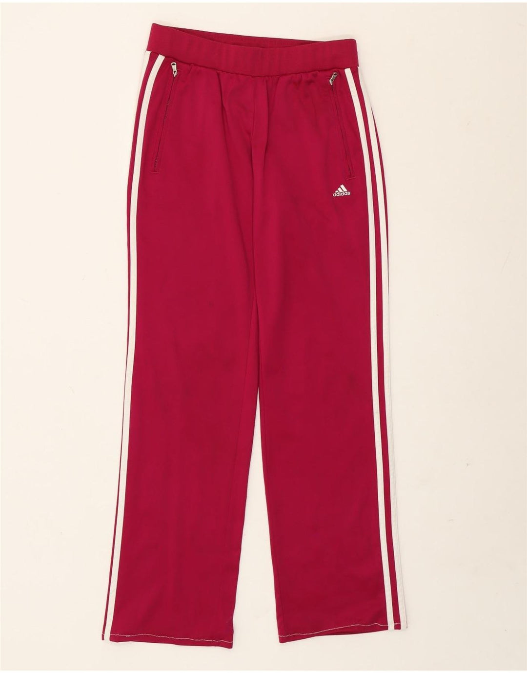 Calças de treino femininas Adidas UK 10 pequeno roxo poliéster