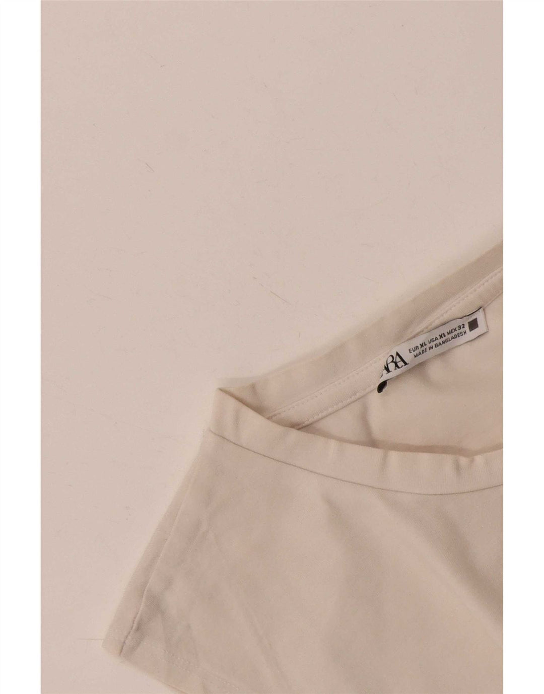 Top colete feminino Zara UK 18 XL branco