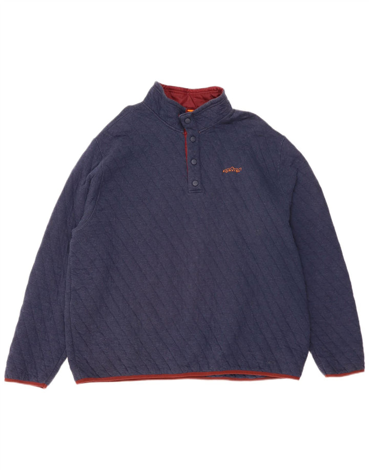 Suéter masculino ORVIS com gola redonda e algodão azul marinho