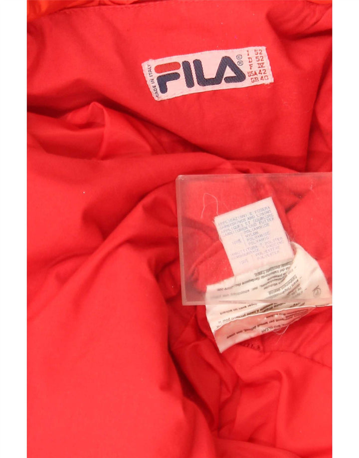 Macacão de esqui masculino Fila UK 40 médio laranja colorblock poliamida