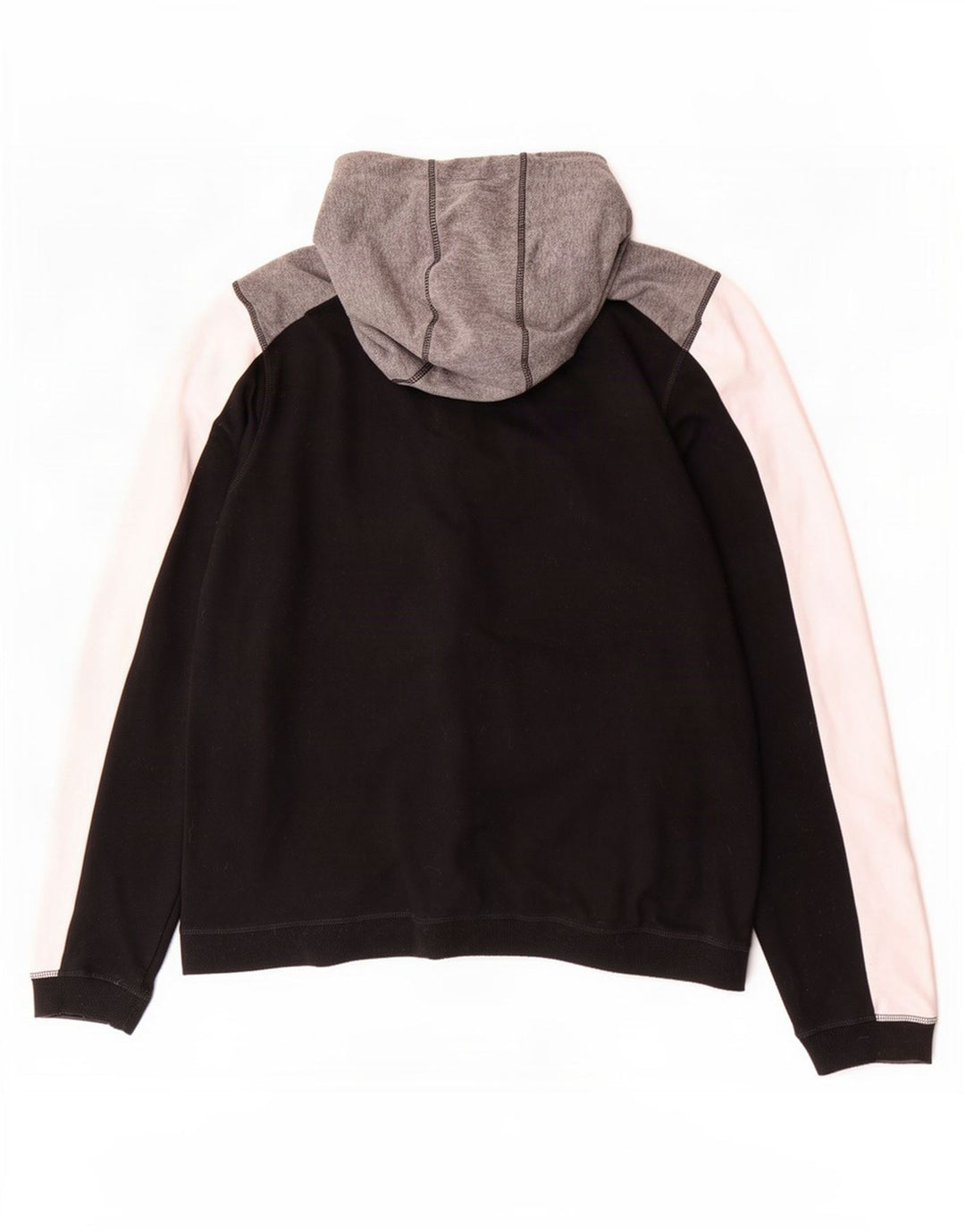 Suéter masculino com capuz e zíper Lotto XL preto colorblock poliéster