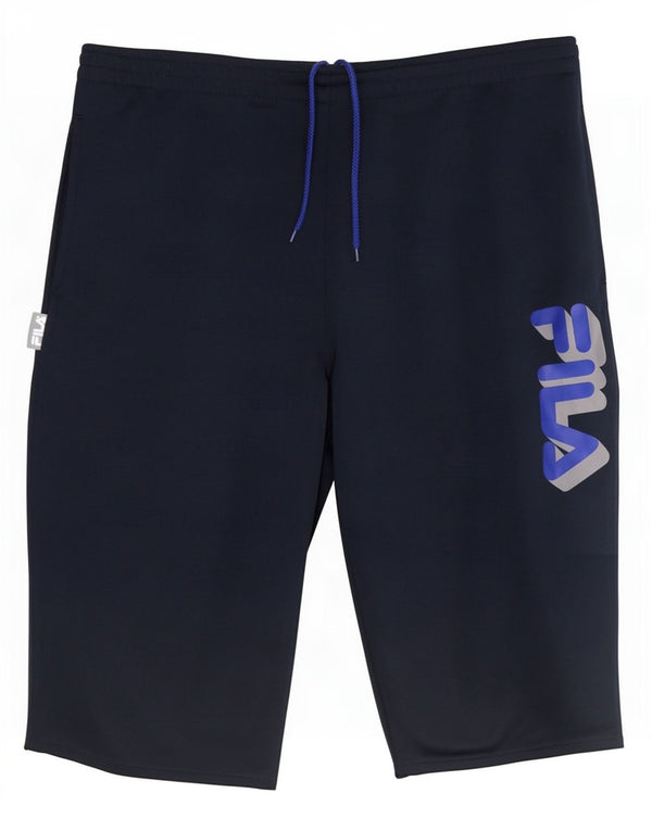 Fila Mens Graphic Sport Shorts IT 46/48 Small Navy Blue Polyester