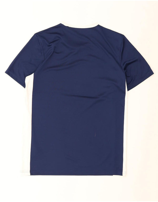 Adidas Mens Aeroready Camiseta Top Médio Azul Marinho Colourblock Poliéster