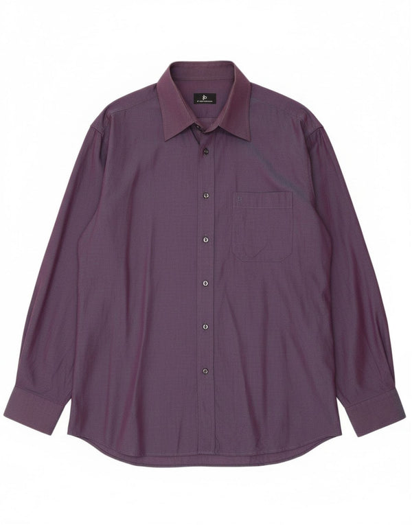 Camisa masculina Roccobarocco tamanho 17 1/2 44 XL algodão roxo