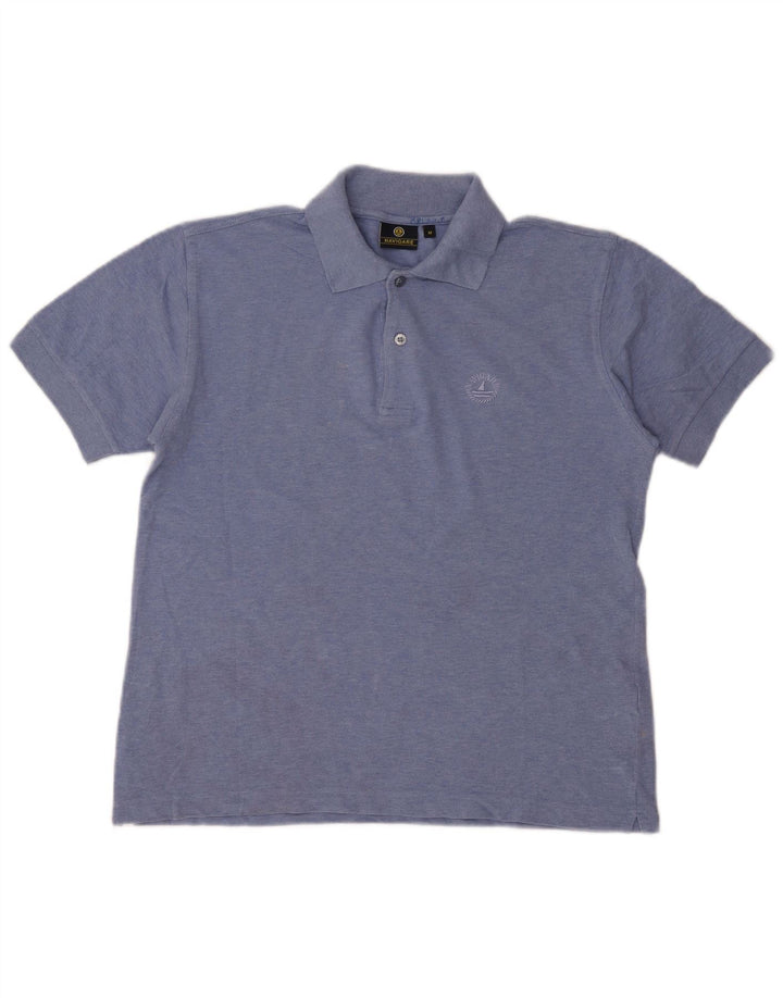 Camisa polo masculina Navigare algodão azul médio