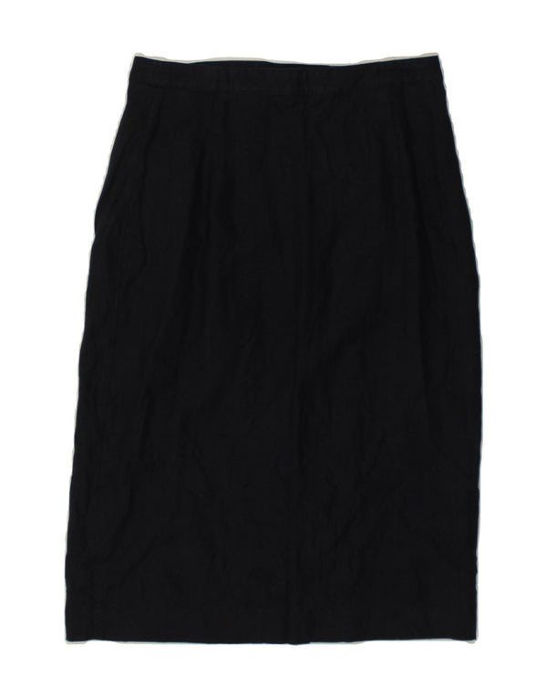 Saia lápis feminina JAEGER UK 10 pequena W27 azul marinho