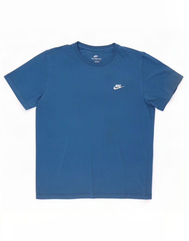 Camiseta masculina Nike grande algodão azul