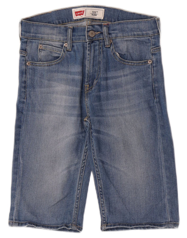 Shorts jeans Levi's Boys 511 Slim 13-14 anos W26 azul algodão