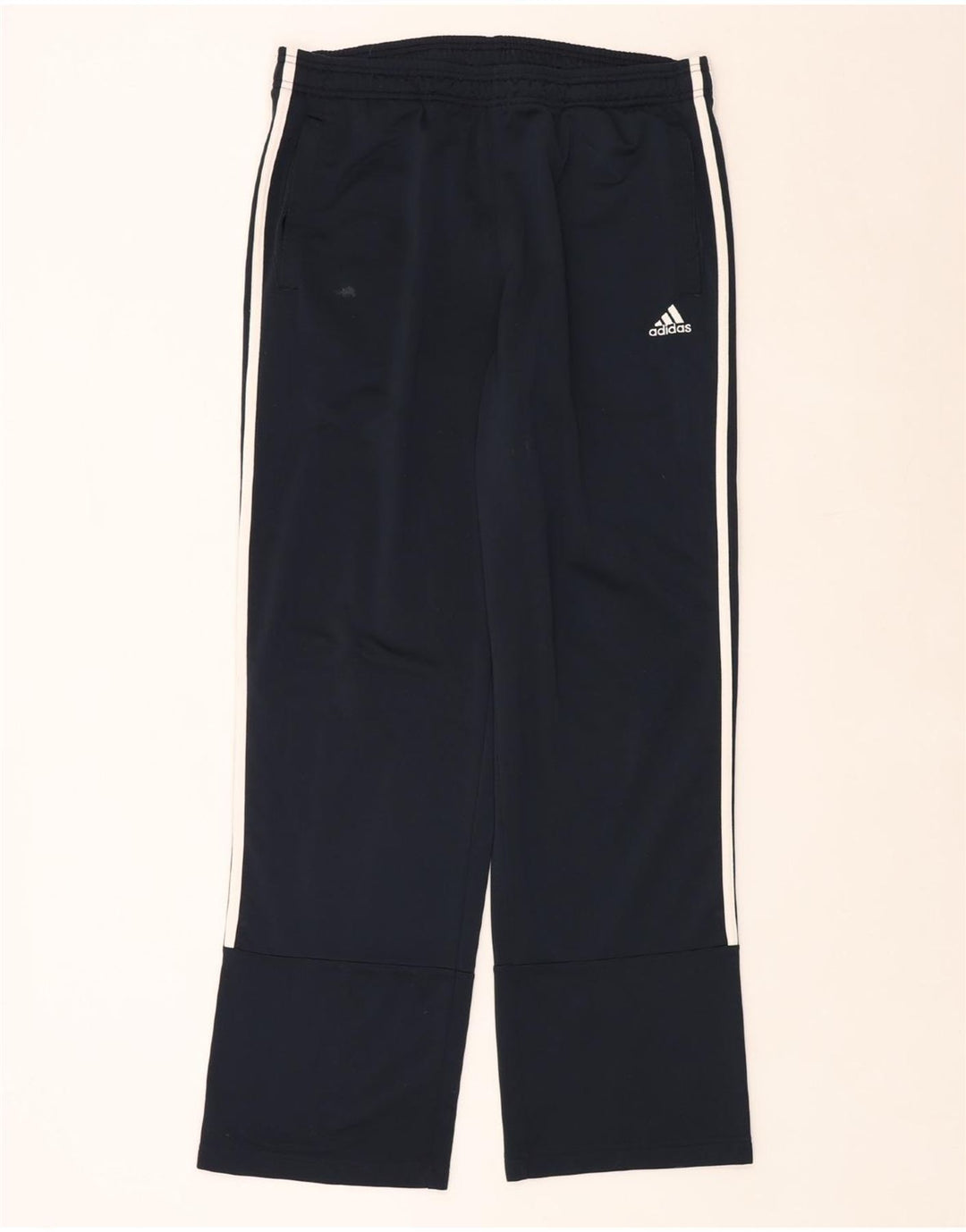 Calças de treino masculinas ADIDAS grandes poliéster azul marinho