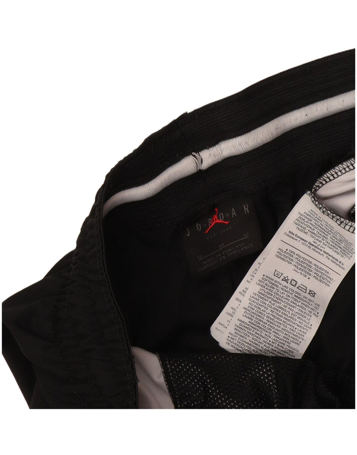 Shorts esportivos masculinos Jordan Dri Fit médio preto colorblock poliéster