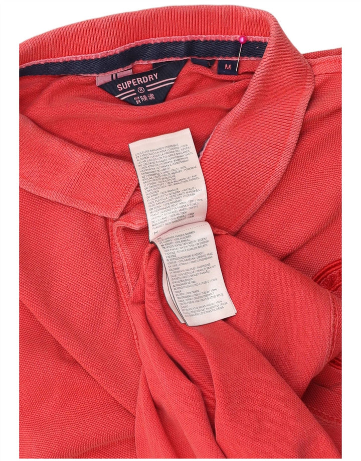 Camisa polo masculina Superdry médio algodão vermelho