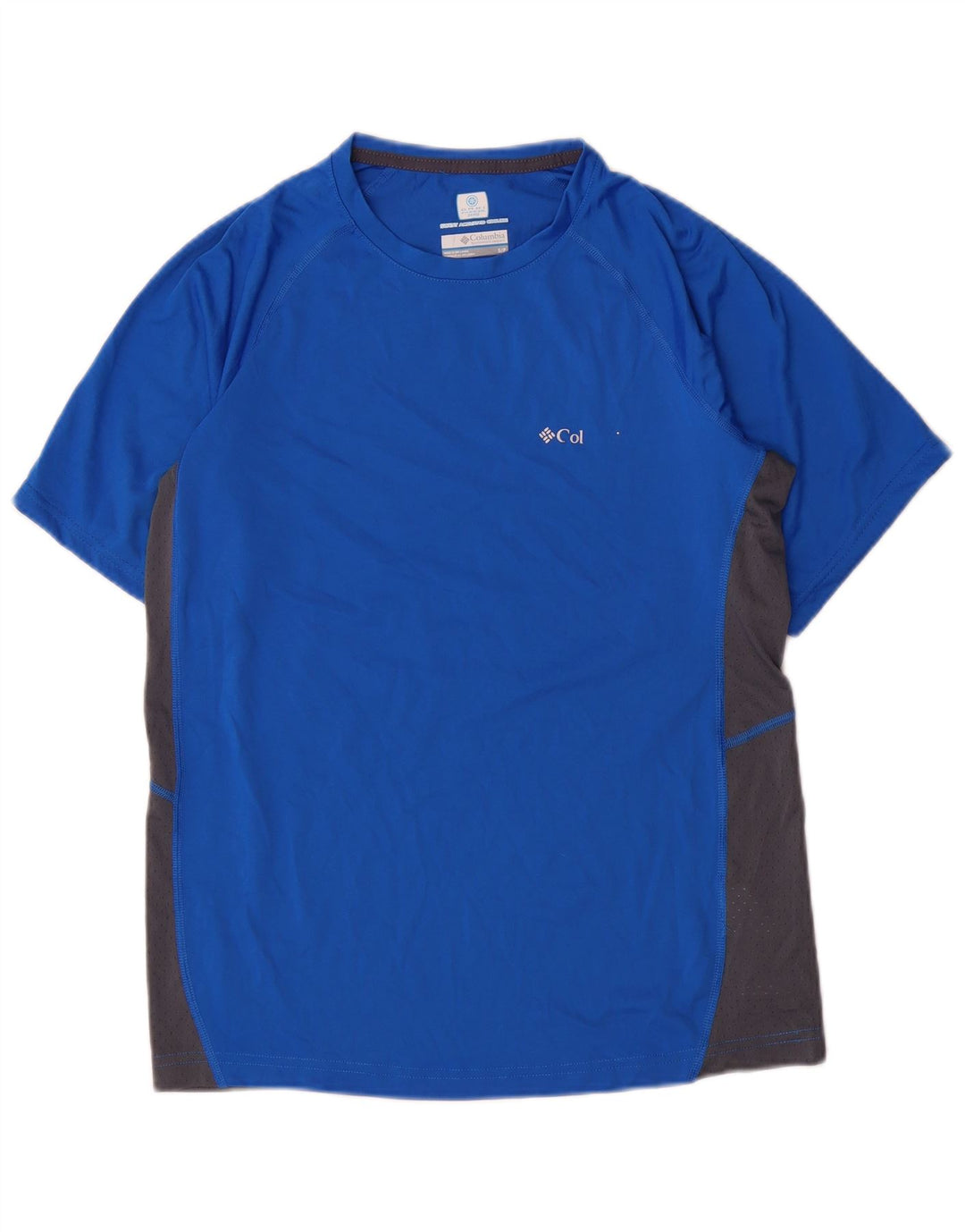 Camiseta Columbia Masculina Omni-Freeze Zero Top Pequeno Azul Colorblock Poliéster