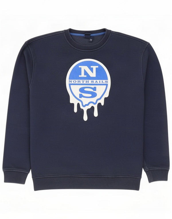 North Sails Boys Graphic Sweatshirt Jumper 13-14 Years Navy Blue Cotton