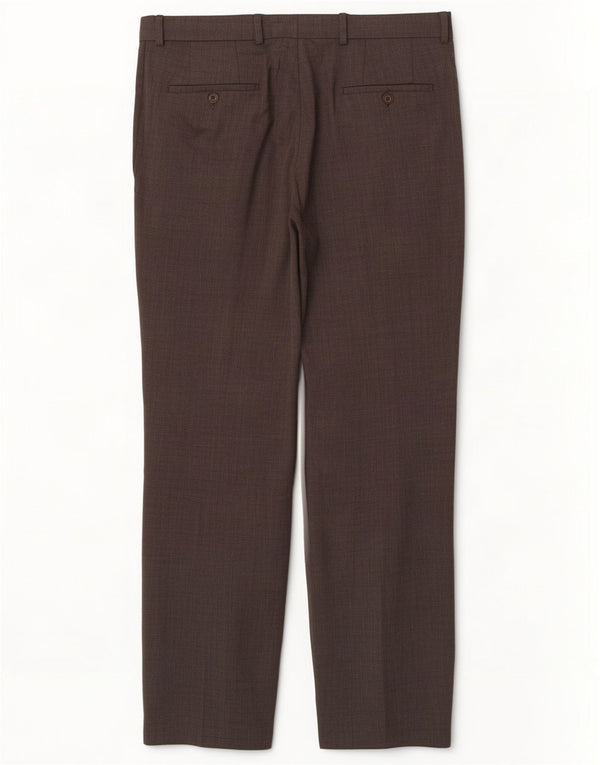 Calça masculina Hugo Boss de terno reto IT 52 XL W36 L33 cinza