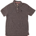 Camisa polo masculina Fat Face algodão manchado cinza médio
